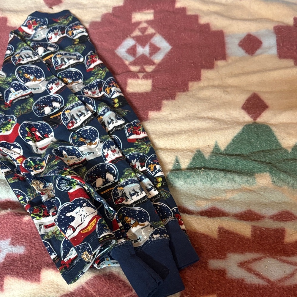 Vera Bradley Blue Long Sleeve Tee with Winter Scene